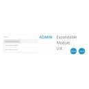 Admin Expandable Module List
